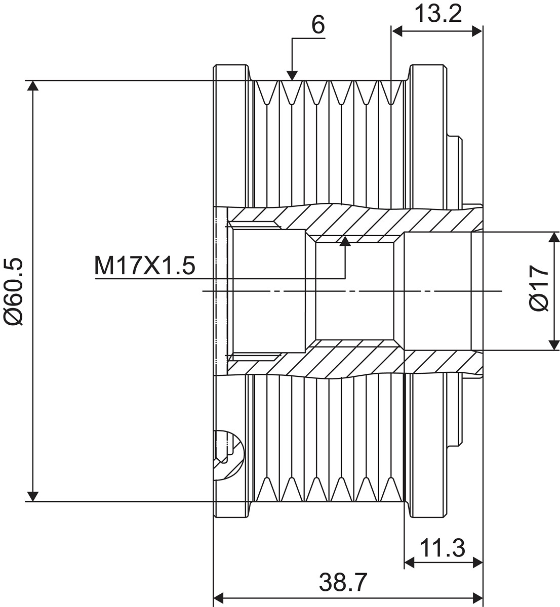 DISPOSITIVO RUOTA LIBERA ALTERNATORE
